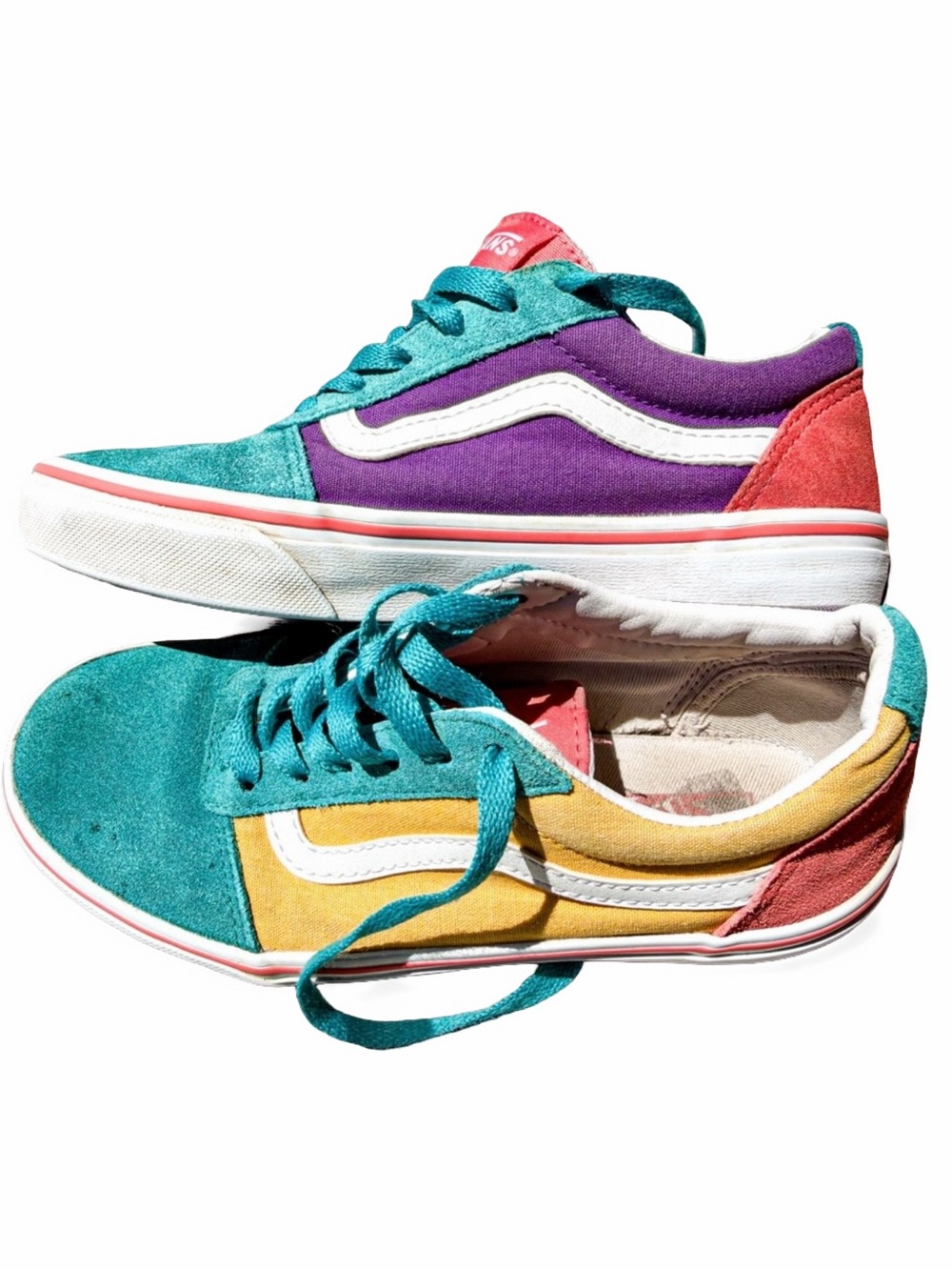 Vans Ward Colorblock Off the Wall Old Skool Sneaker 3 Boy Girl Skater Shoe Missy